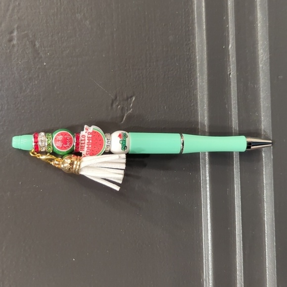 Watermelon focal pens with tassel Set Of 3 - Picture 1 of 5